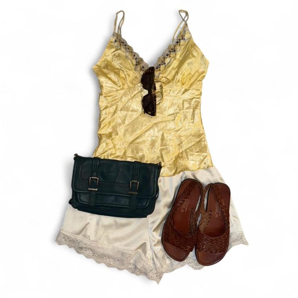 Vintage Vtg y2k beaded sequin summer fairy boho festival cami top